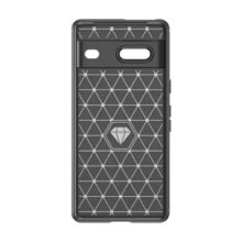 Google Pixel 7 cover case - Black - Carbon fiber and brushed design - inside