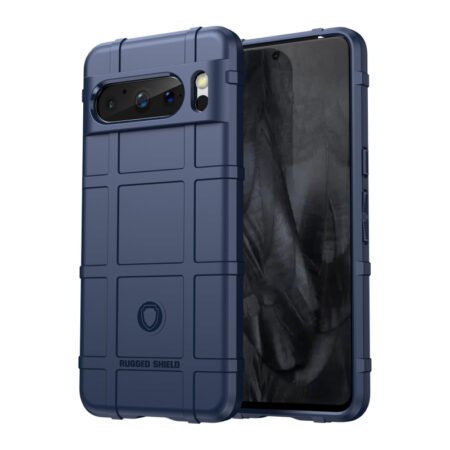 Google Pixel 8 Pro blue soft case with squared design